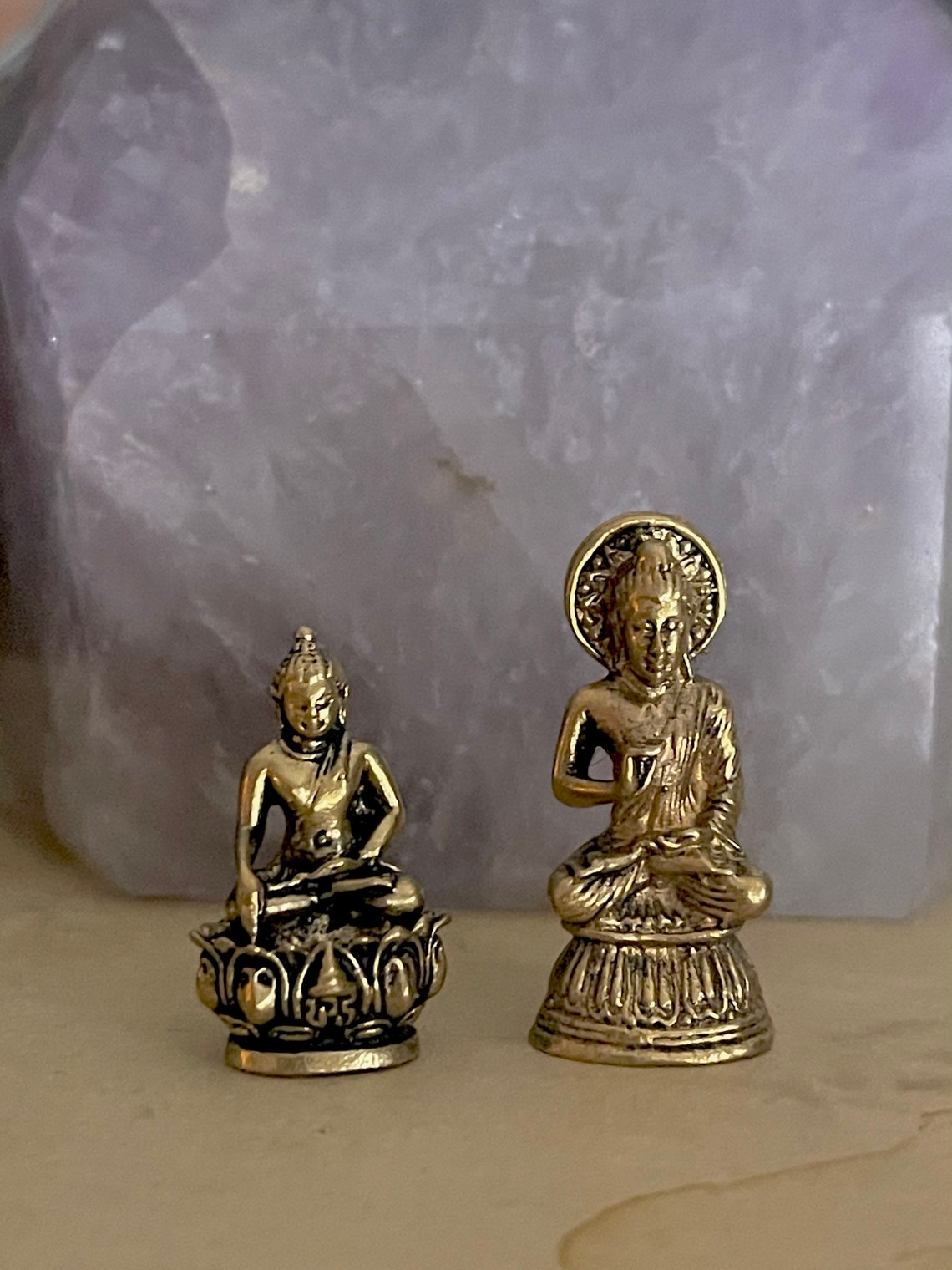 Mini Bronze/Brass Buddha Statue Pocket Mini Buddha Etsy
