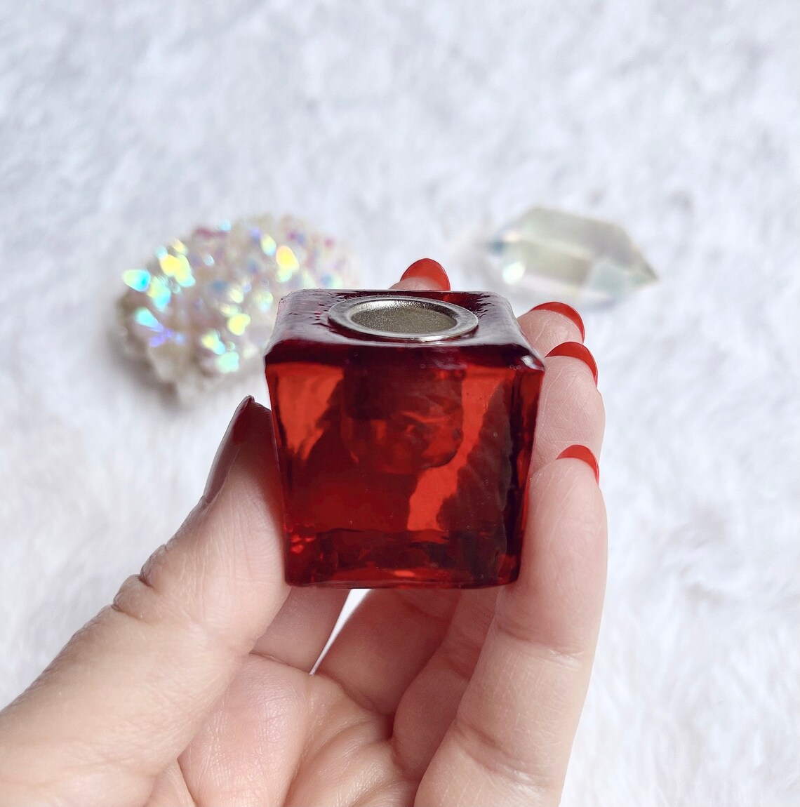 Mini Glass Chime Candle Holder Etsy