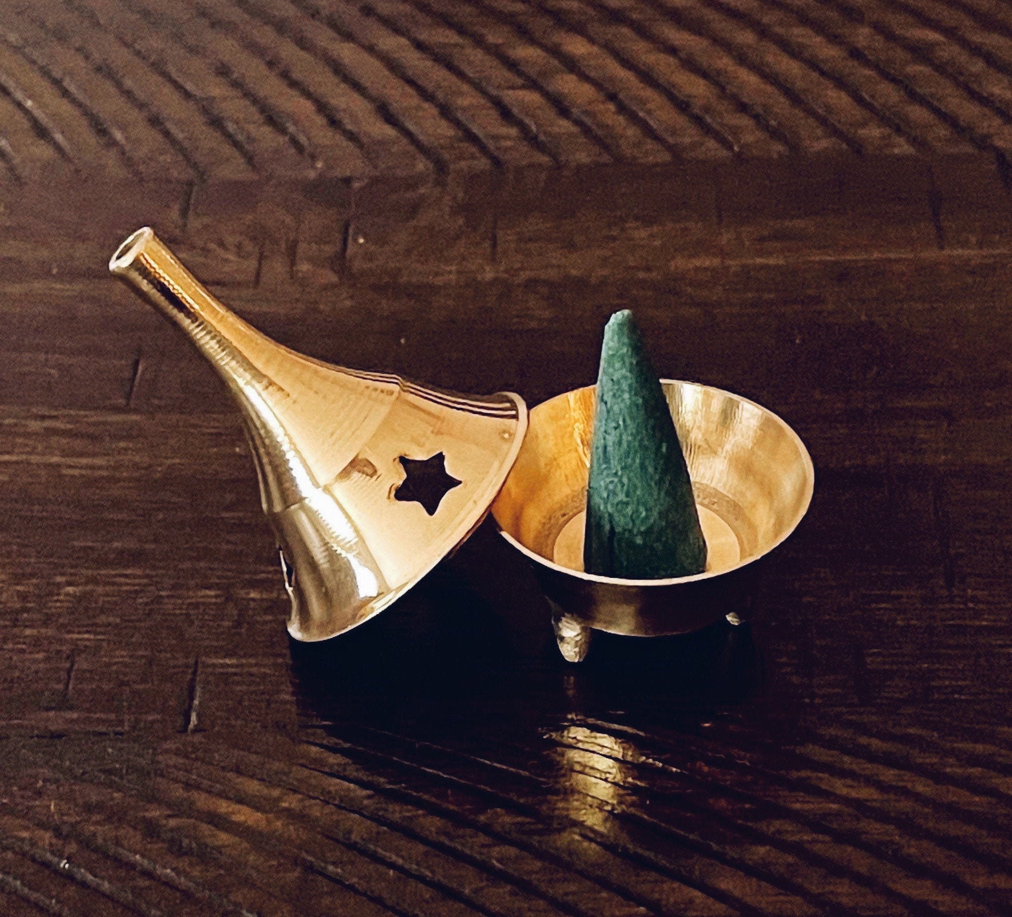 Small Brass Incense Cone Burner/incense Cone Burner Etsy UK