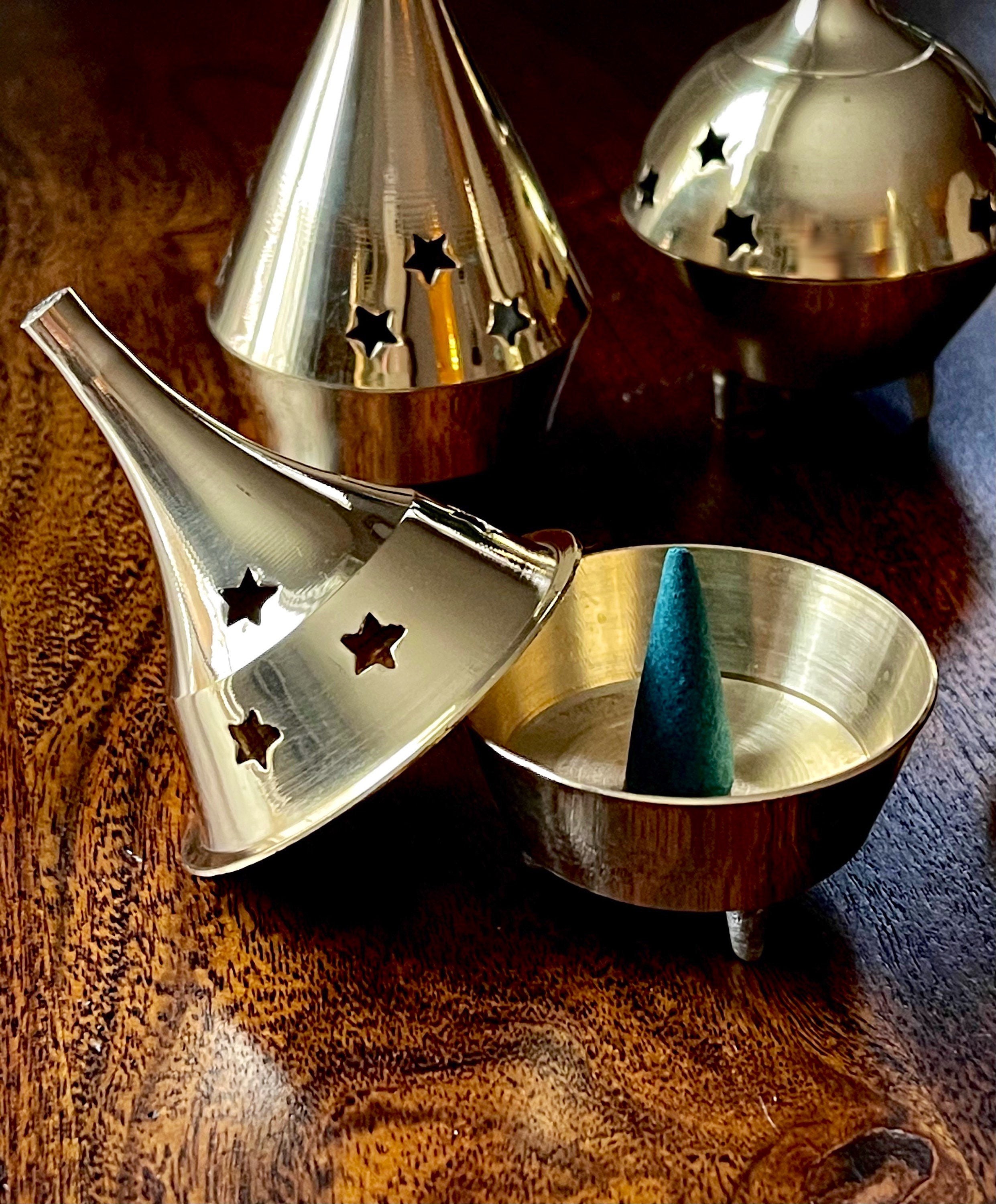 Large Brass Incense Cone Burner/incense Cone Burner/charcoal Etsy UK