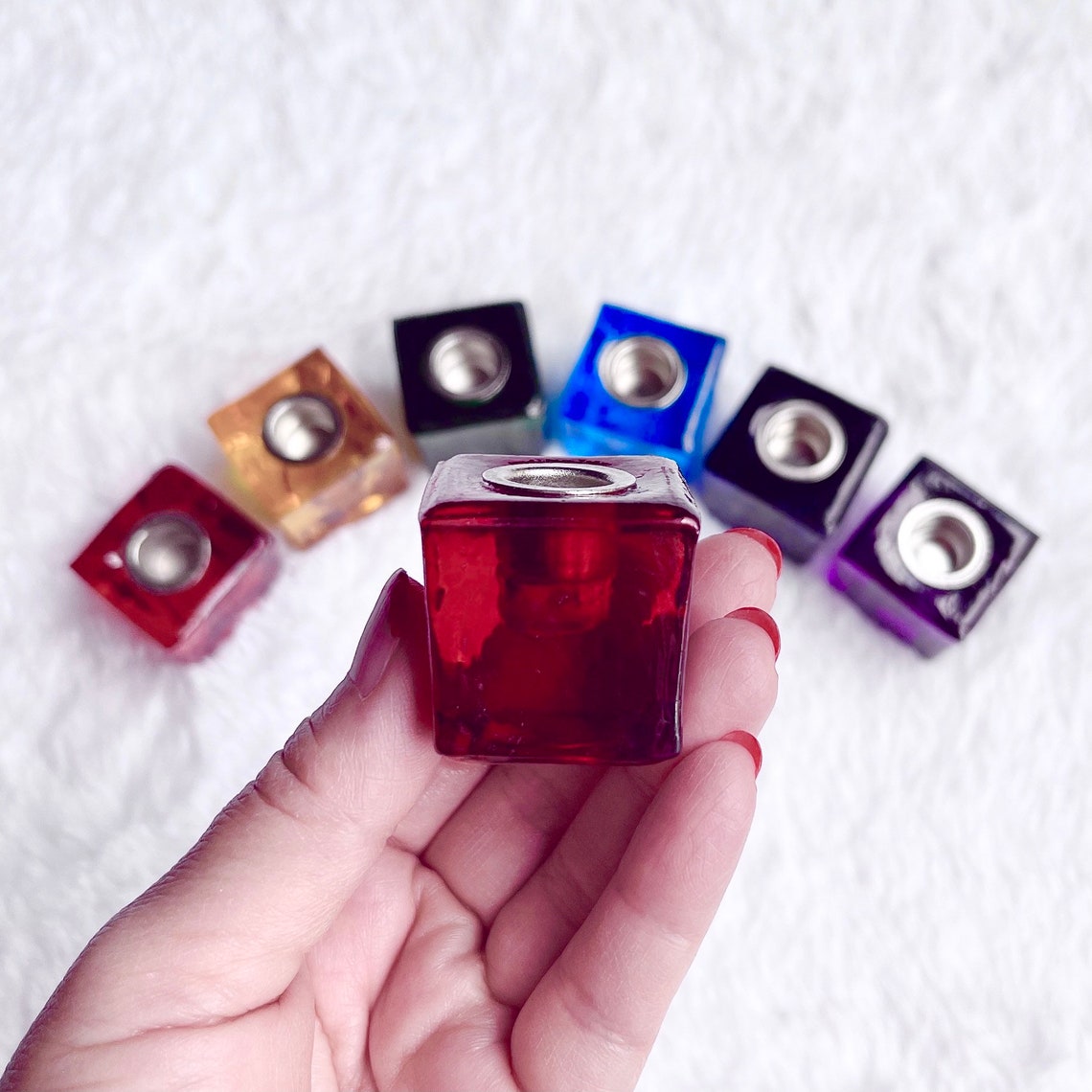 Mini Glass Chime Candle Holder Etsy