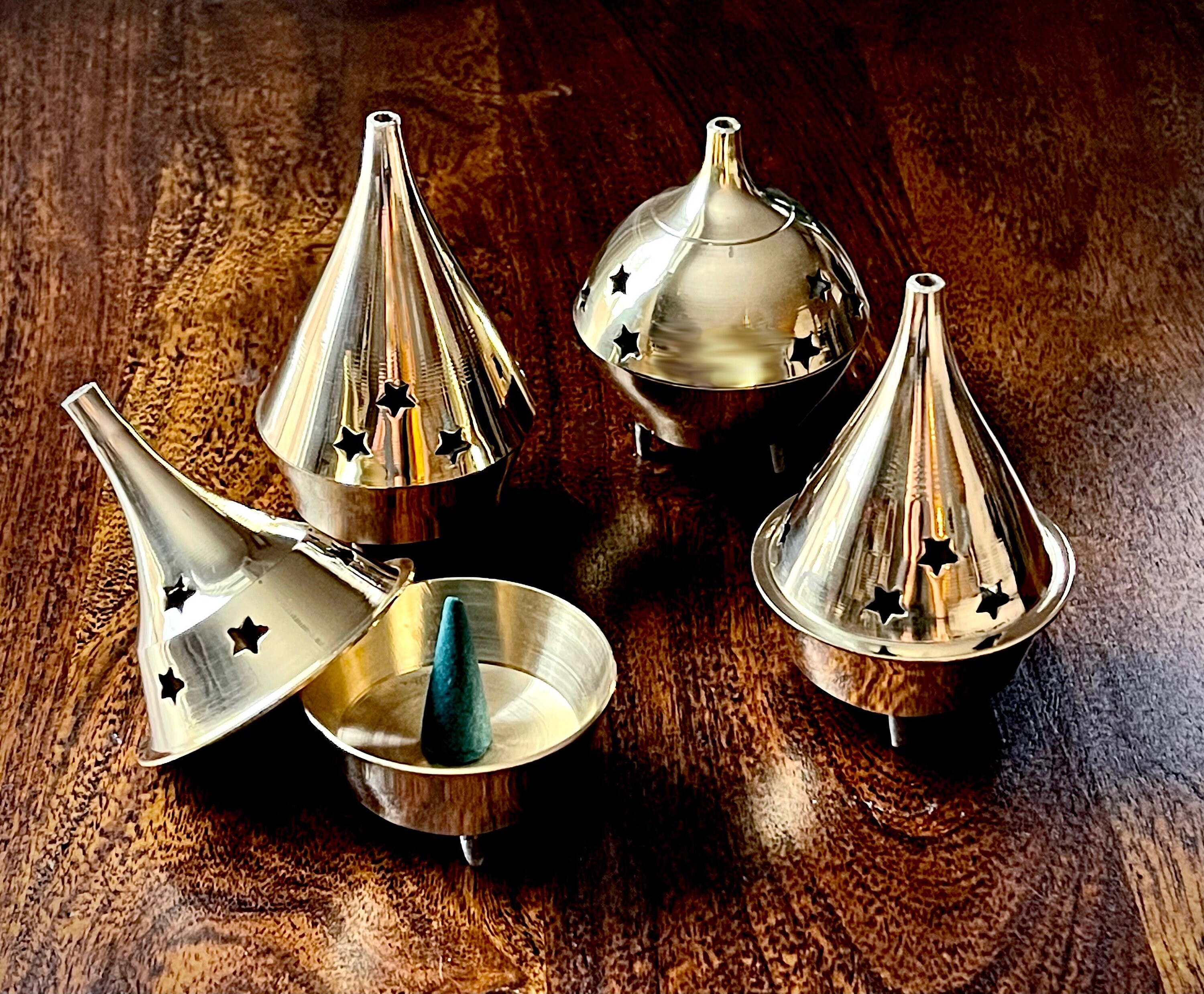 Large Brass Incense Cone Burner/incense Cone Burner/charcoal Etsy UK