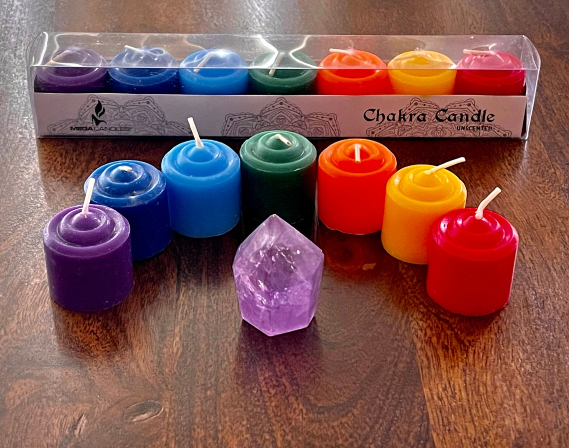 Chakra Meditation Candle Set Intention Candles Ritual Etsy