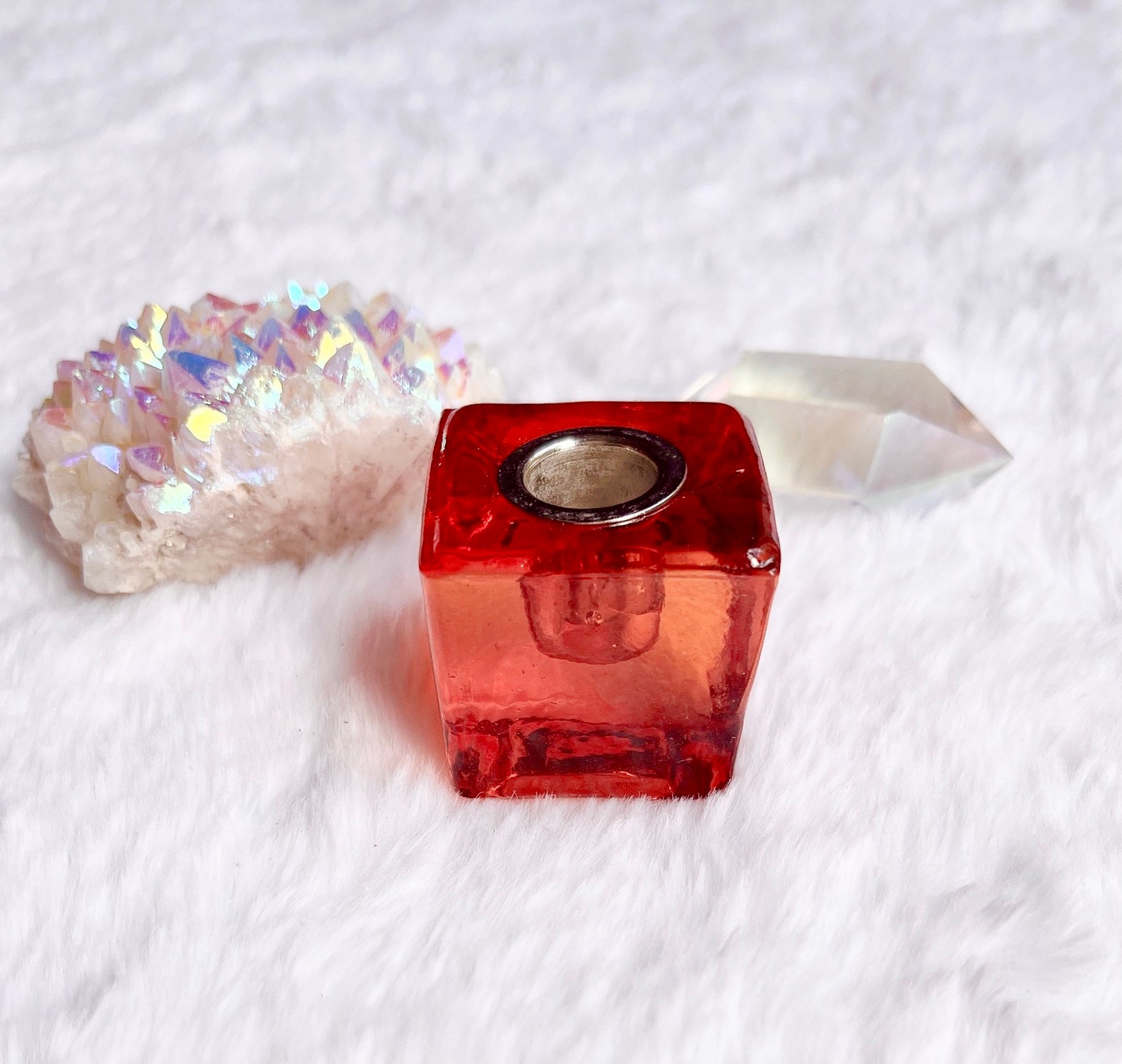 Mini Glass Chime Candle Holder Etsy