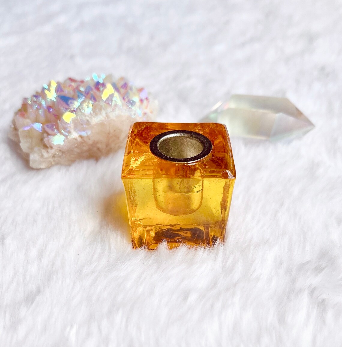 Mini Glass Chime Candle Holder Etsy