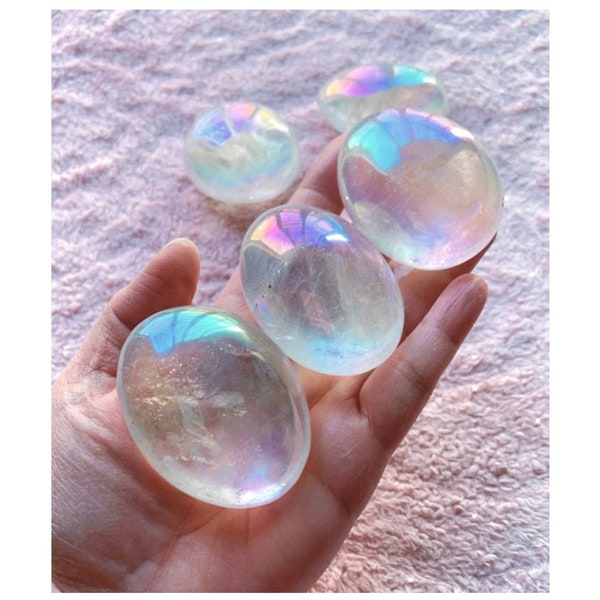 80-100g Titanium Aura Angel Hot Pink Crystal Healing Cluster Geode Rocks Gifts | UK