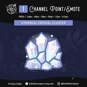 Crystal Geode Twitch Channel Point | Streamingtillgång för blå häxig, eterisk, skimrande ädelsten