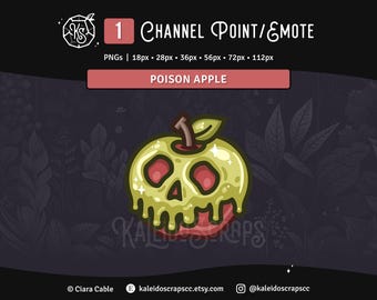 Poison Apple Twitch Emote | Cute Spooky Halloween Channel Point