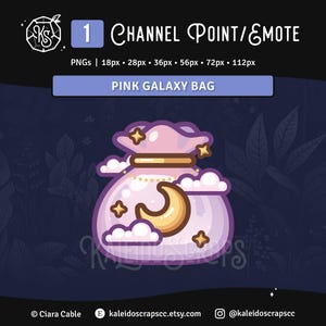 Galaxy Treasure Tasche Twitch Channel Point | Pink Moon Celestial Witchy