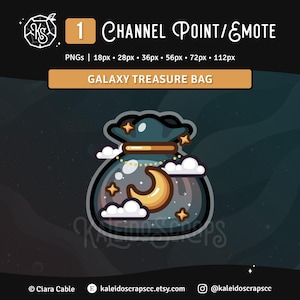 Punto de canal de Twitch de la Bolsa del Tesoro Lunar / Activo de vTuber de Galaxia Celestial