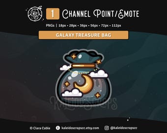 Moon Treasure Bag Twitch Channel Point | Celestial Galaxy vTuber Asset