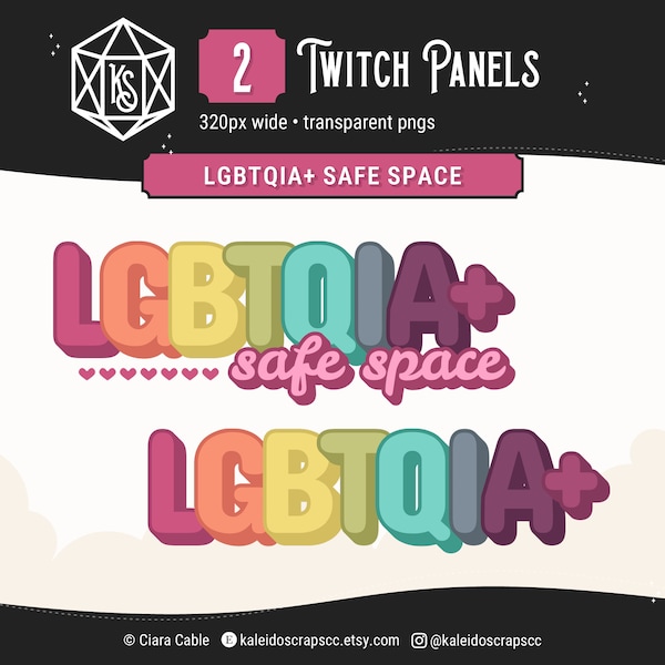 LGBTQIA+ Safe Space / Pride Month Twitch Panels | Pastel Ally Streamer Panels