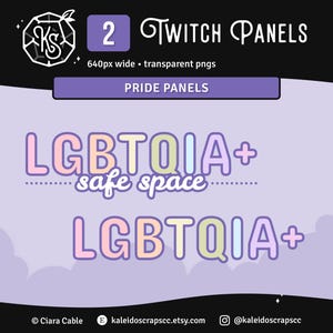 LGBTQIA+ Safe Space / Pride Month Twitch Panels | Pastel Ally Streamer Panels