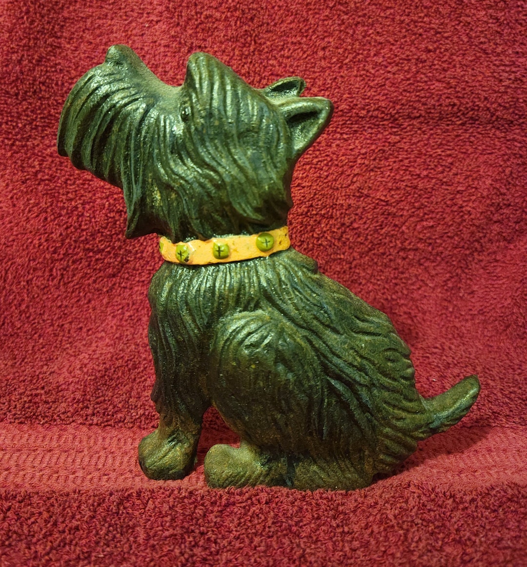 Vintage Scottie Scotty Dog Door Stop Cast Iron Scottish Etsy