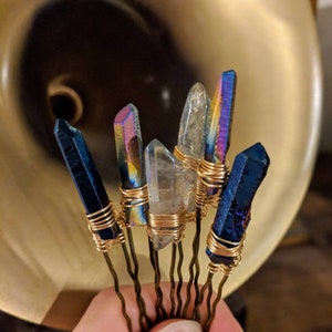 Crystal hair pin