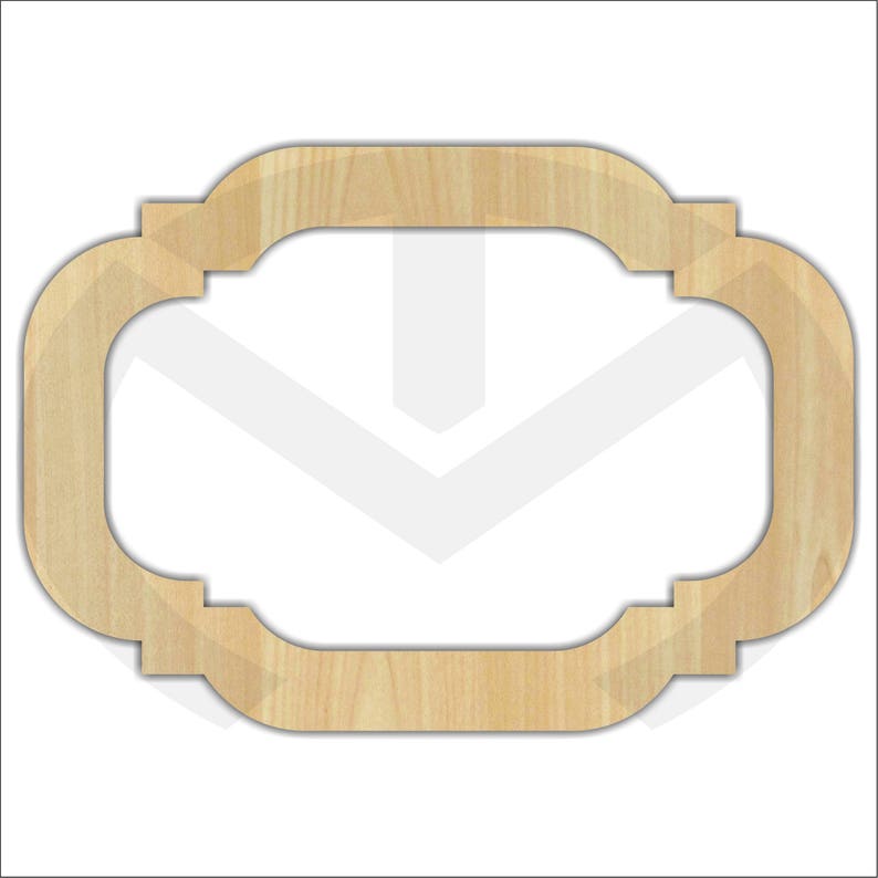 Unfinished Wood Laser Cut Decorative Frame Plaque Combo Style Etsy