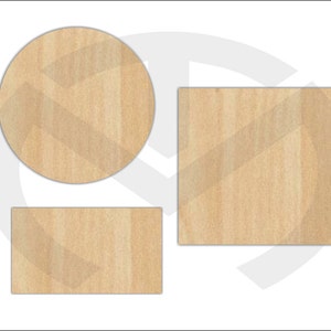 Circle, Square, Rectangle  Shapes - 01563- Unfinished Wood Door Hanger Laser Cutout, Ready to Paint & Personalize, Various Sizes