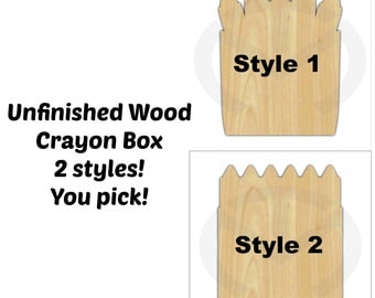Crayon Box- Unfinished Wood Laser Cut-Out, Door Hanger, Wall Decor, Teacher, Art, Party Decor