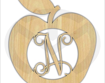 Apple Unfinished Wood Laser Cut-Out, Door Hanger, Wall Decor, Personalized, Various Sizes, Kitchen decor, Teacher Appreciation gift