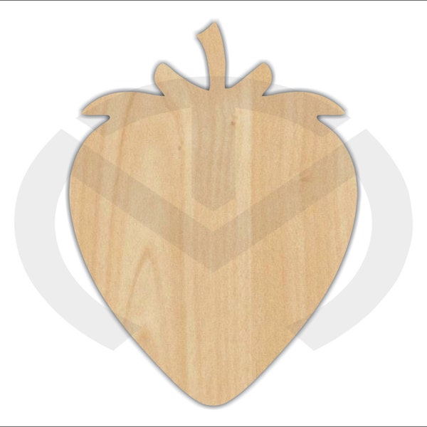 Unfinished Wood Strawberry Door Hanger Laser Cutout , Home Decor, Ready to Paint & Personalize, Summer, Welcome, Various Sizes