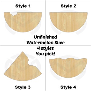 Watermelon  - 01550-  Unfinished Wood Laser Cutout, Door Hanger, Home Decor, Ready to Paint & Personalize, Summer, Welcome, Various Sizes