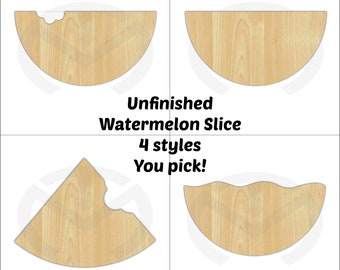 Watermelon  - 01550-  Unfinished Wood Laser Cutout, Door Hanger, Home Decor, Ready to Paint & Personalize, Summer, Welcome, Various Sizes