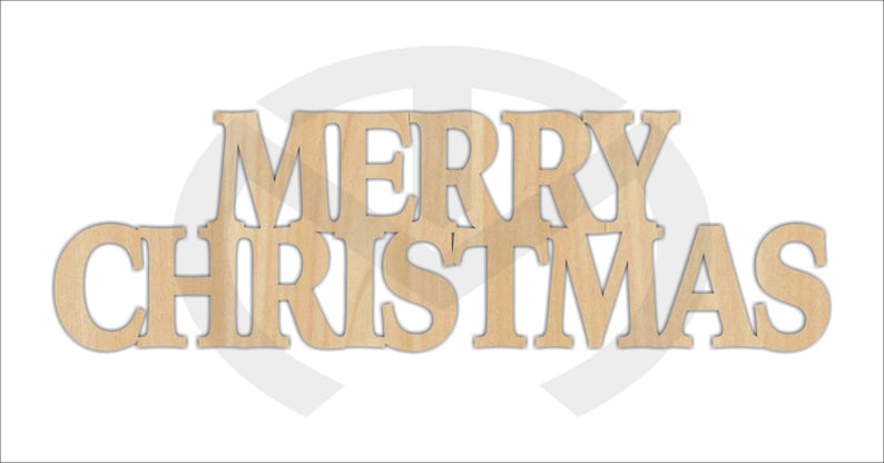 May include: Wooden cutout letters spelling "Merry Christmas" in a rustic style.