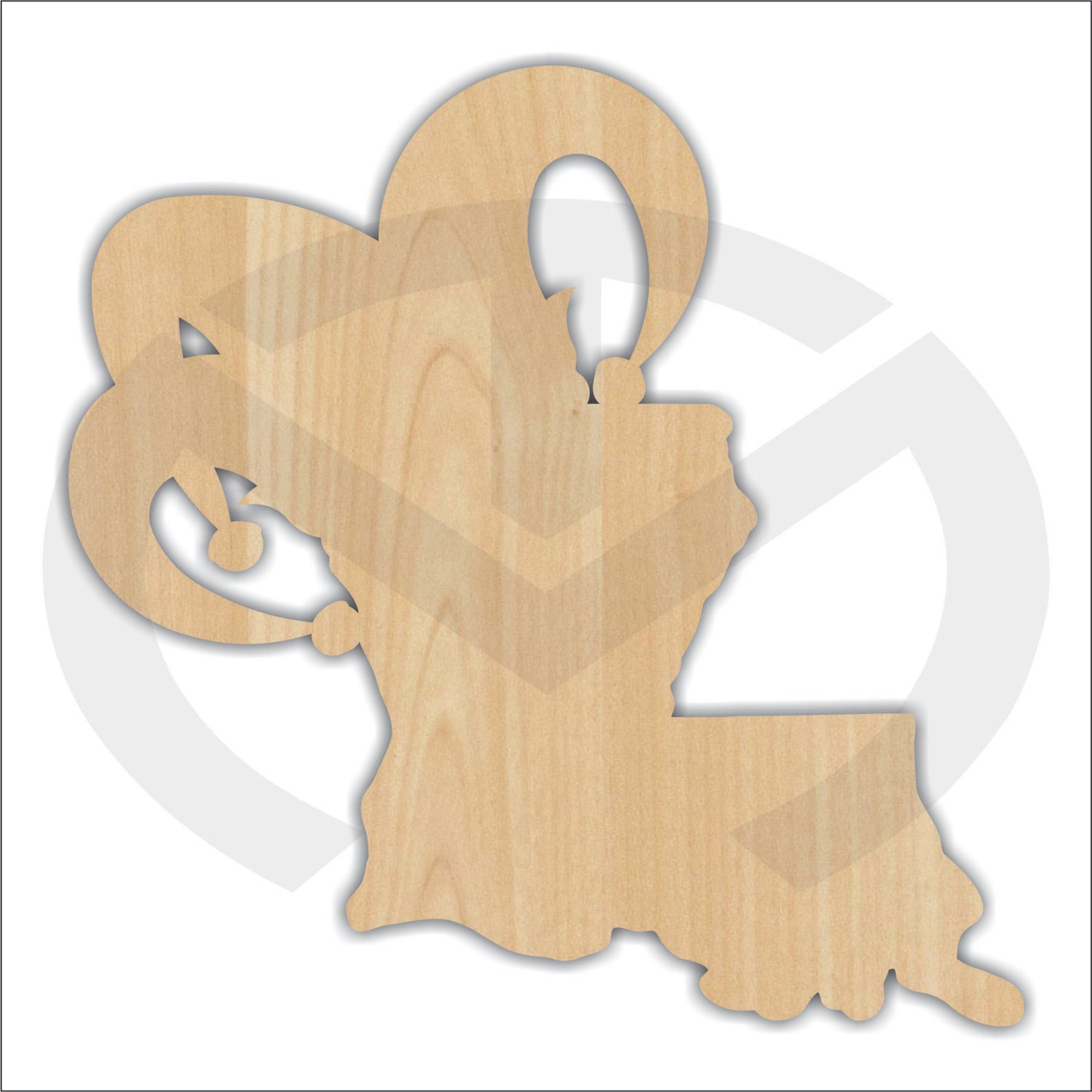 Unfinished Wood Louisiana With Jester Hat Laser Cutout Wreath - Etsy