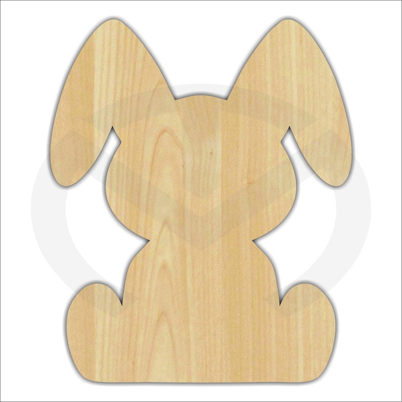 Unfinished Wood Bunny Rabbit With Two Floppy Ears Laser Etsy