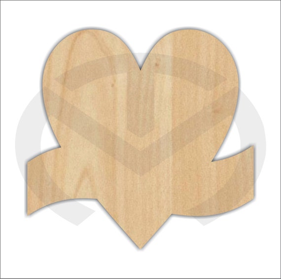 Script Various Sizes Unfinished Wood Heart Monogram Door Hanger Laser Cutout w Your Initial Valentine/'s Day Home Decor