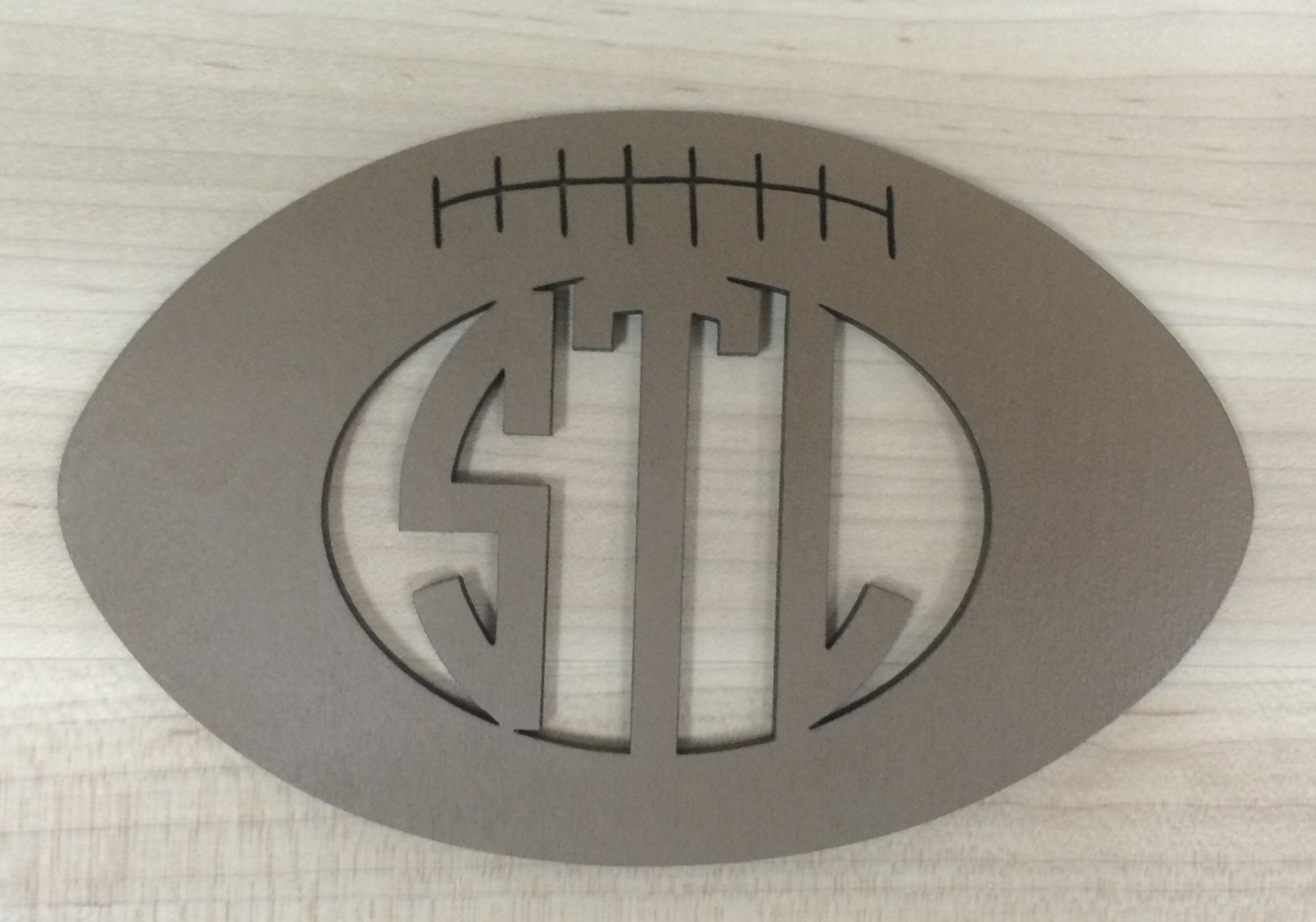 Custom Wooden Football Monogram, Various Sizes, Unfinished, Initials ...