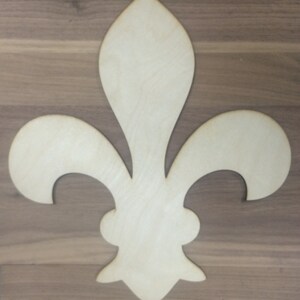 Fleur de Lis 01676 Unfinished Wood Laser Cutout, Home Decor, French decor, Various Sizes, Wreath accent, 2 styles image 5