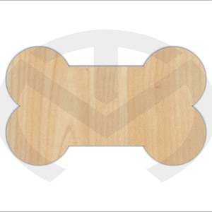 May include: A wooden dog bone shaped ornament, perfect for crafting and decorating.