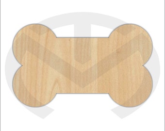 Unfinished Wood Dog Bone Laser Cutout, Wreath Accent, Door Hanger, Ready to Paint & Personalize, Various Sizes