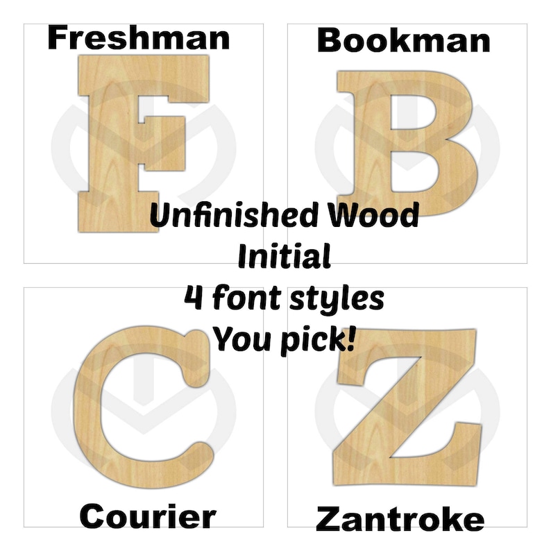 Laser Cut Letter Various Sizes Unfinished Wood Home Decor Etsy