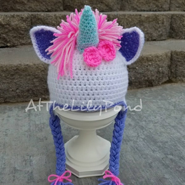 My Little Pony, Unicorn Hat, Back to School, Unicorn dress up, Girls winter hat, birthday gift for her, Christmas gift for her, hat