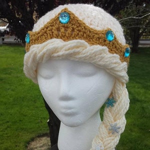 Elsa Costume, Elsa wig, Elsa Crown, Elsa Hat, Elsa Braid, Elsa Birthday party, Frozen Birthday Party, Frozen costume