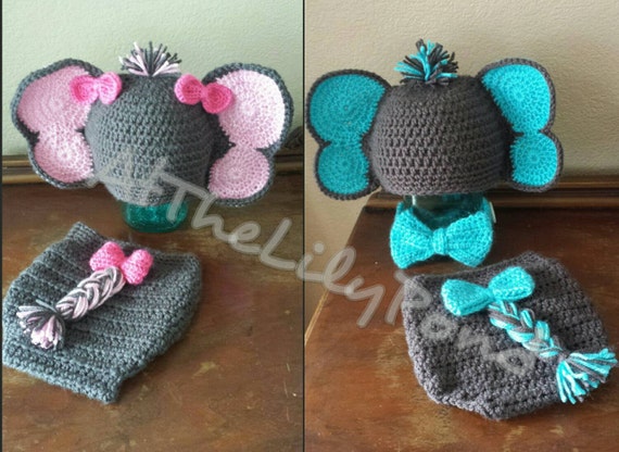 crochet elephant newborn outfit