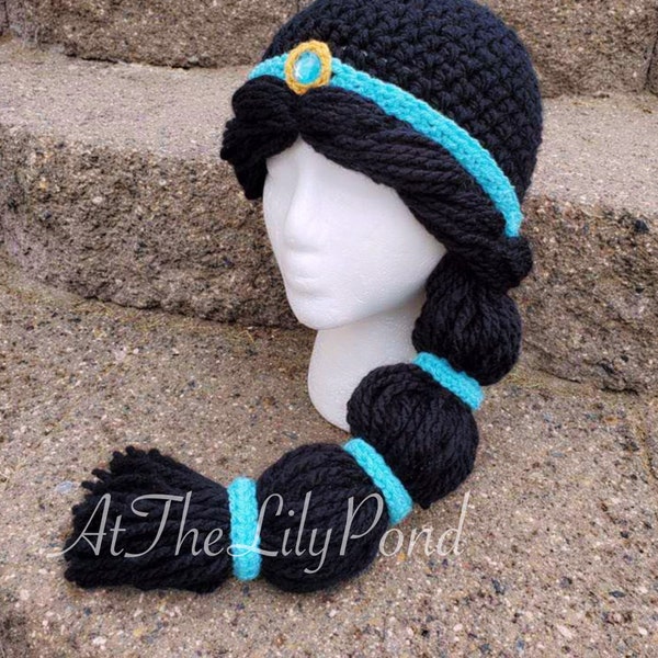 Jasmine costume, Princess Jasmine, Aladdin, Jasmine hair, Jasmine wig, Jasmine hat