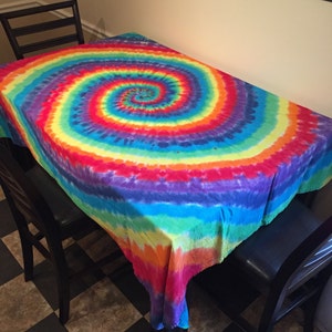 Tie Dye Rainbow Spiral Lightweight Cotton Blanket Tapestry - Etsy