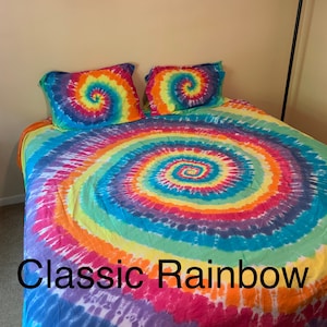 Tie Dye Bedding - Tie Dye Sheets - Tie Dye Pillowcases - Tie Dye Duvet Covers