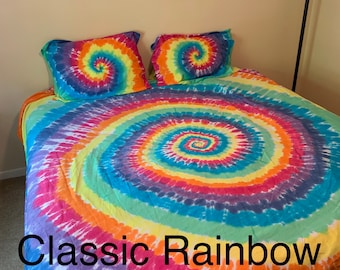 Tie Dye Bedding - Tie Dye Sheets - Tie Dye Pillowcases - Tie Dye Duvet Covers