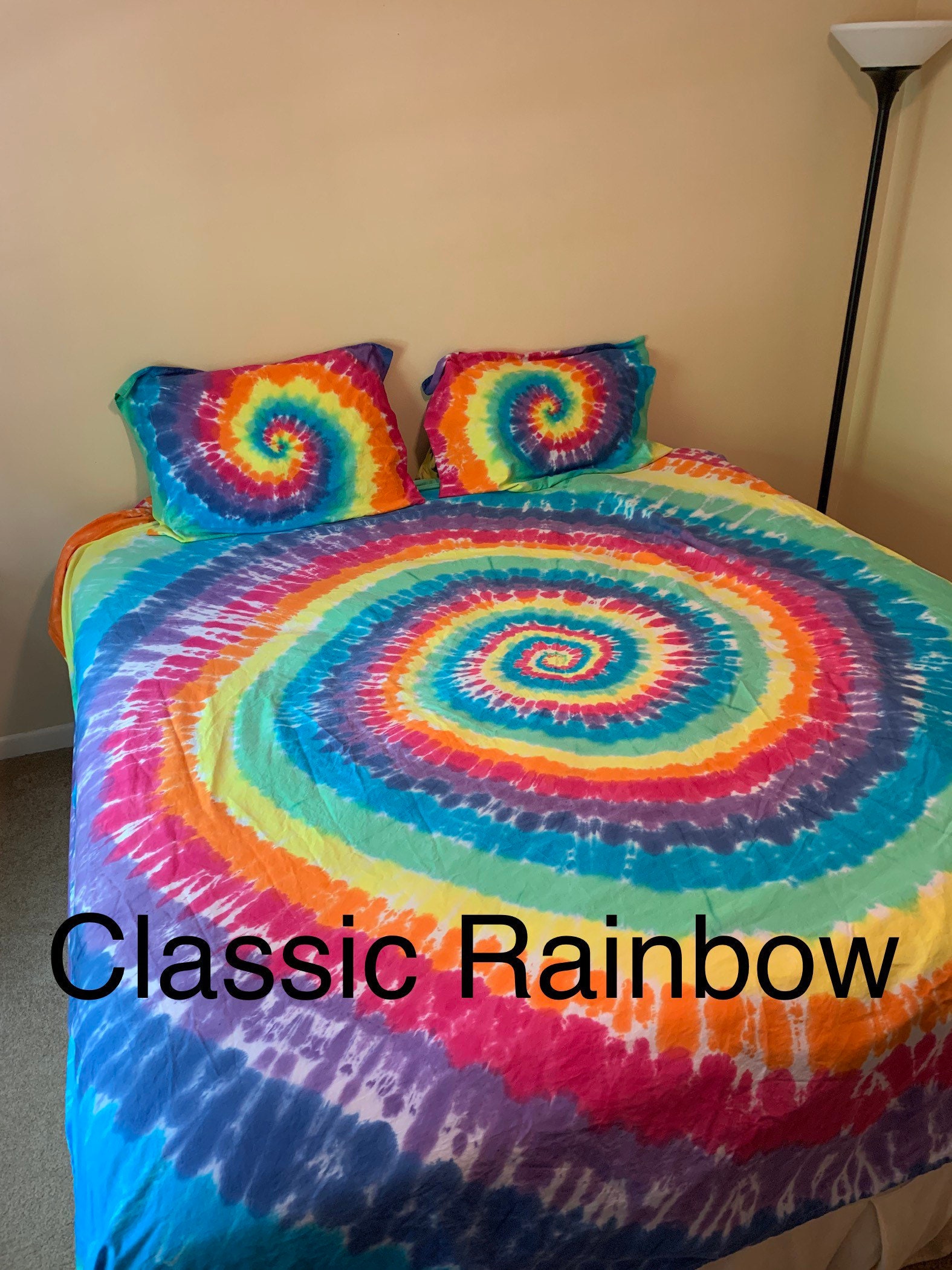 Tie Dye Bedding Tie Dye Sheets Tie Dye Pillowcases Tie Etsy