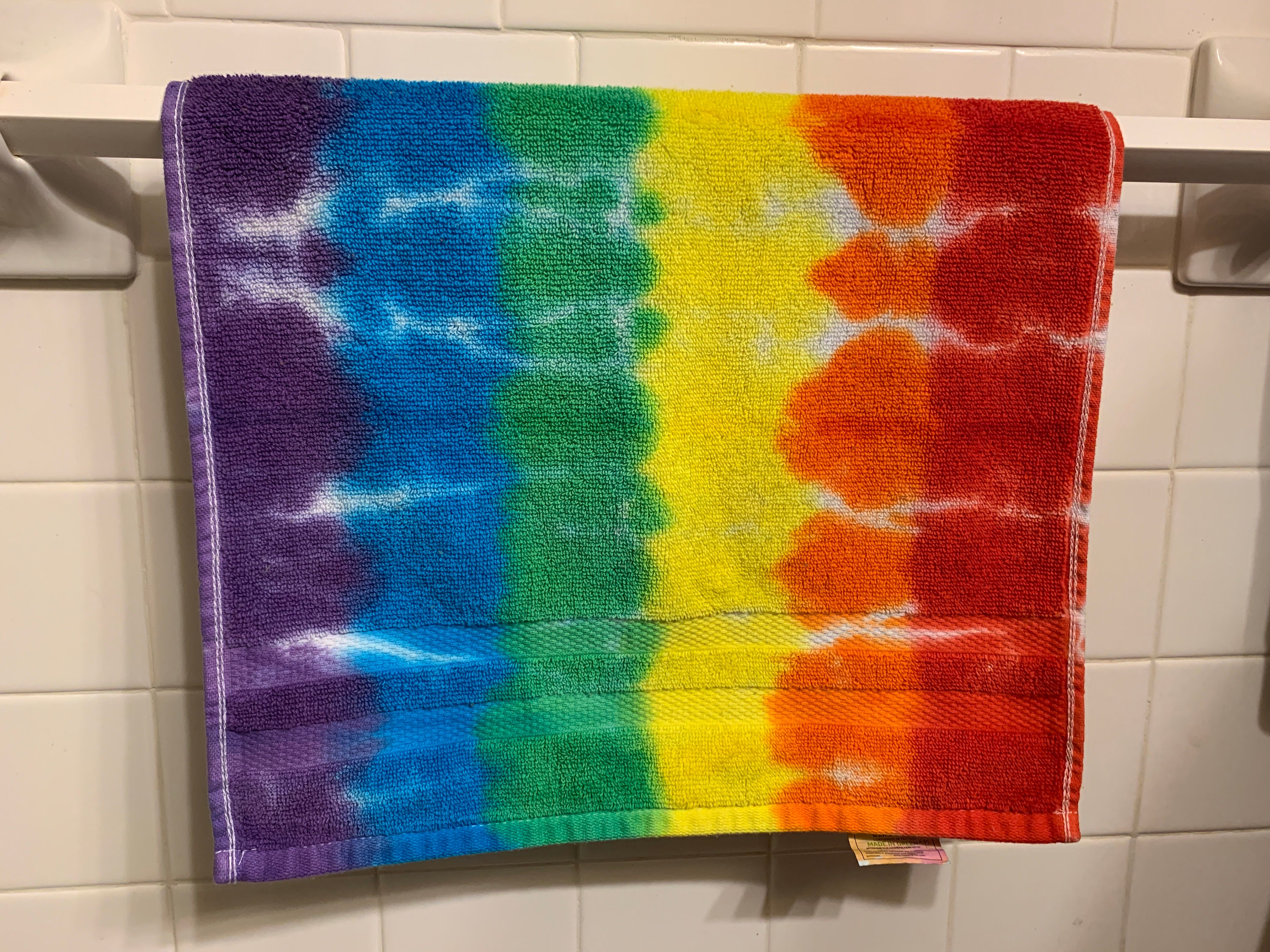 Tie Dye Pride Hand Towel and Matching Washcloth Etsy UK