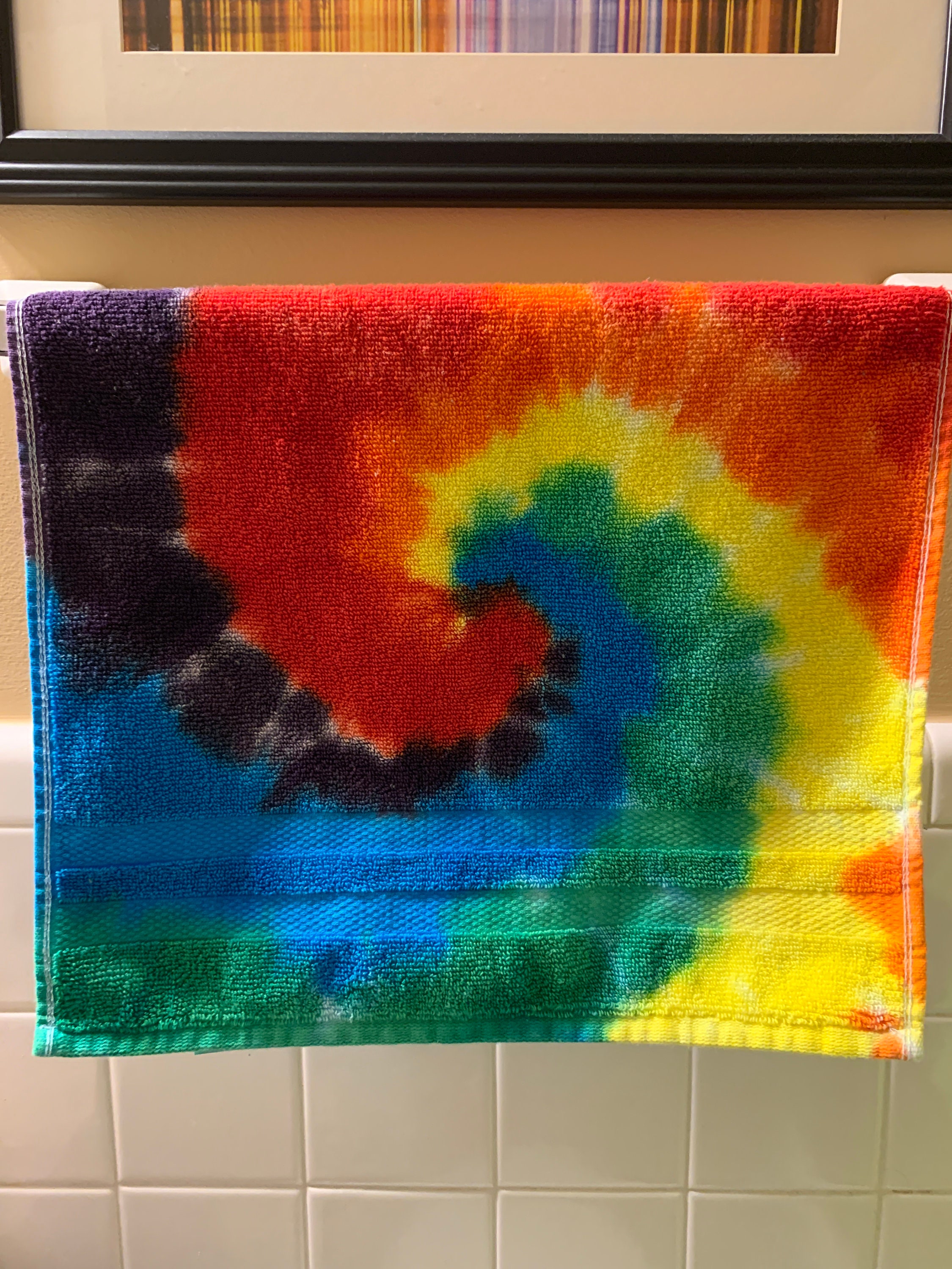 Tie Dye Pride Hand Towel and Matching Washcloth Etsy UK