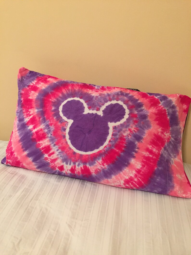 Mickey Mouse Inspired Tie Dye Pillowcase Etsy
