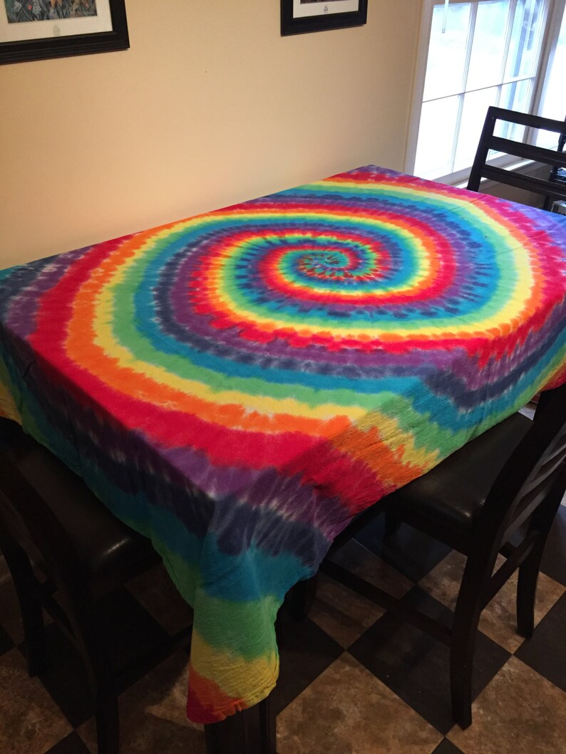 Tie Dye Rainbow Spiral Lightweight Cotton Blanket Tapestry Etsy