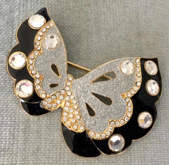 Rarest HANAE MORI Signed Enameled BUTTERFLY Art D… - image 3
