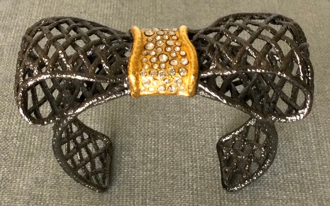 Alexis Bittar Big Bow Caged Bracelet Avant-garde ALEXIS BITTAR Big BOW Sculptural Woven Caged  main image 4
