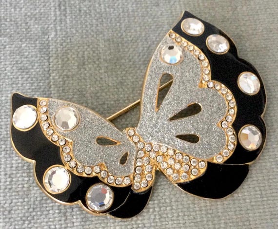 Rarest HANAE MORI Signed Enameled BUTTERFLY Art D… - image 1